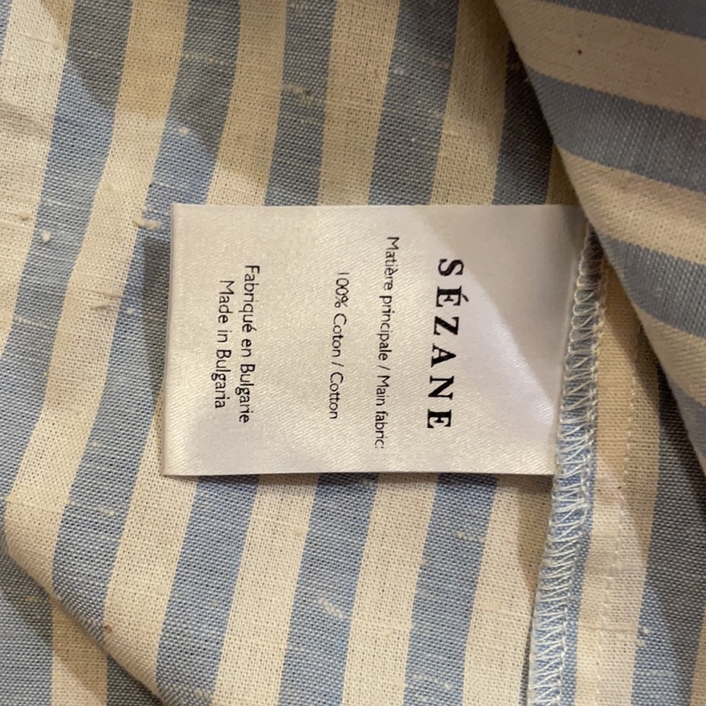 Sezane Blue Striped Sleeveless Top - Picture 8 of 8